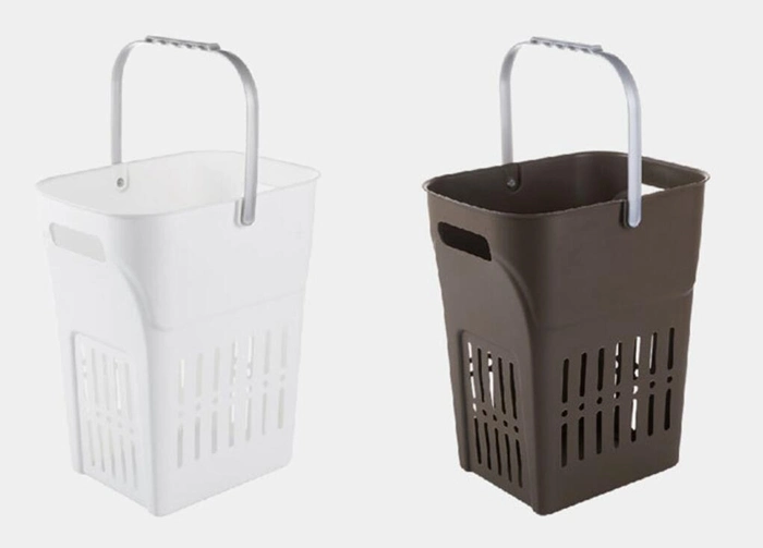 Plastic Laundry Basket Hamper with Handles Dirty Clothes Storage Washing Bin