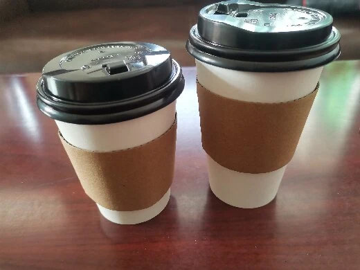 Одноразовые изолированные 12 унций гофрированные бумажные стаканчики с волнистой стенкой для напитков и горячих кофейных чашек